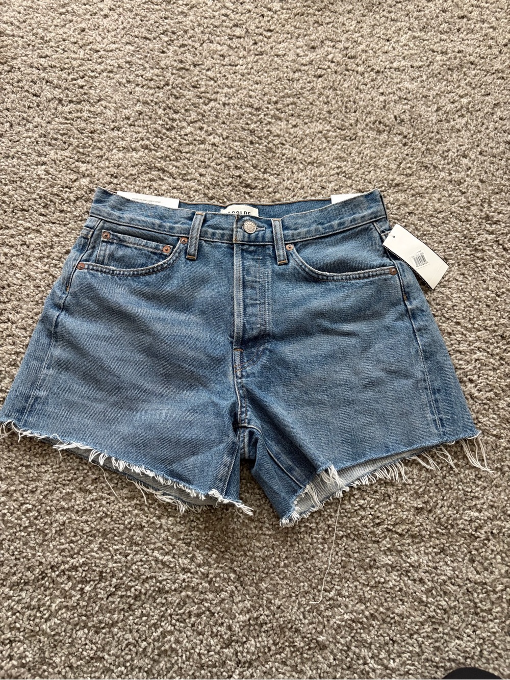Agolde Parker Long Short in Skywave NWT